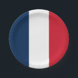 Französische Flagge Pappteller<br><div class="desc">Die Nationalflagge Frankreichs.</div>