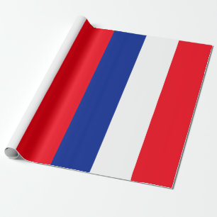 Französische Flagge Patriotische Farben Internati Geschenkpapier
