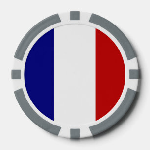 Französische Flagge Pokerchips