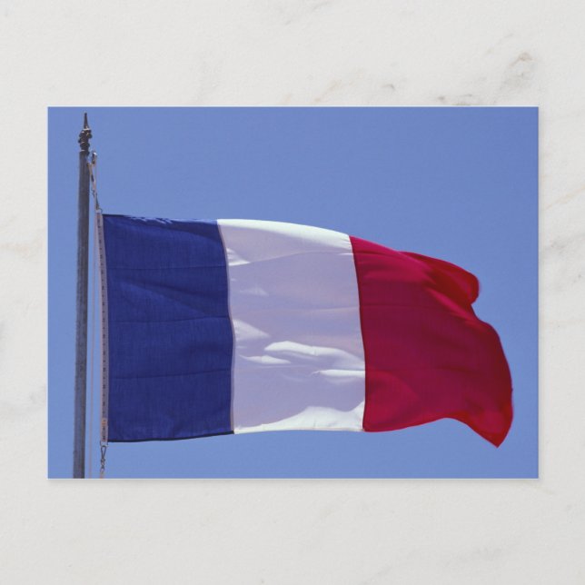 Französische Flagge Postkarte (Vorderseite)