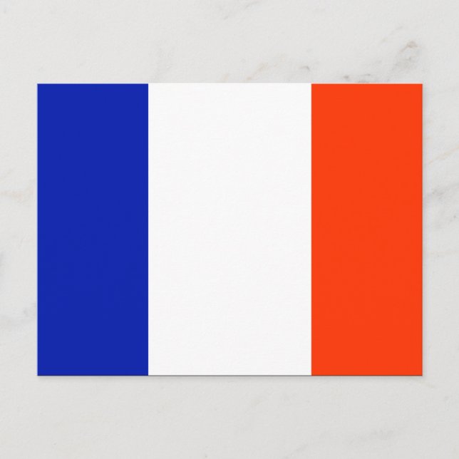 französische Flagge Postkarte (Vorderseite)