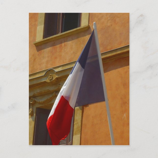 französische Flagge Postkarte (Vorderseite)