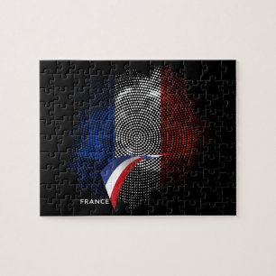 Französische Flagge Puzzle