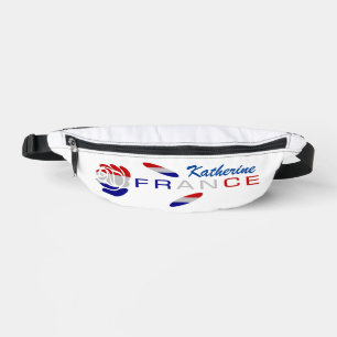 Französische Flagge Rose Personalisiert Bauchtasche