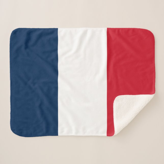 Französische Flagge Sherpadecke (Vorderseite (Horizontal))