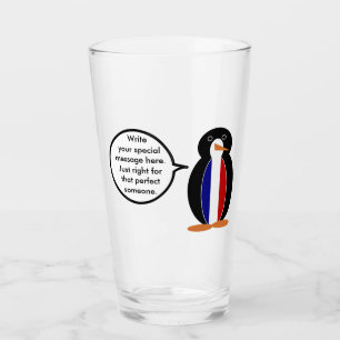 Französische Flagge Sprechende Ms Penguin Personal Glas