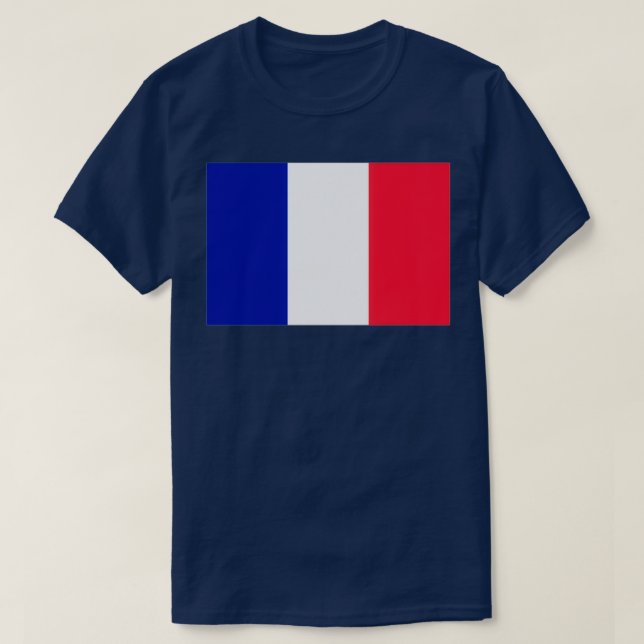 Französische Flagge T-Shirt (Design vorne)