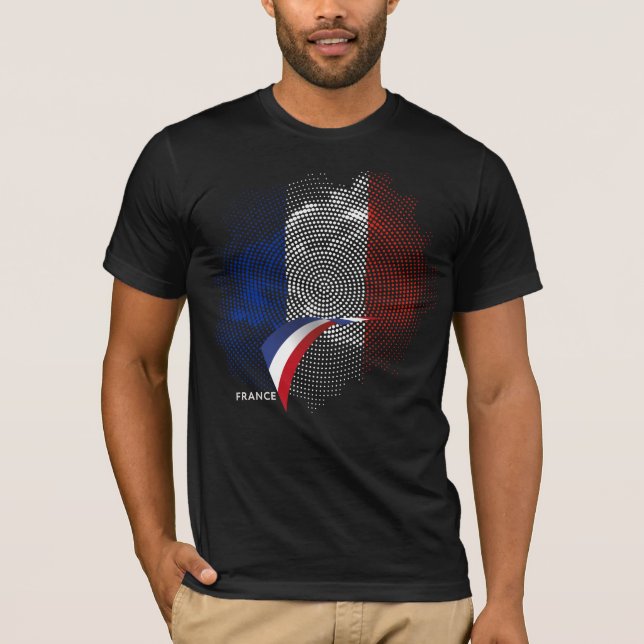 Französische Flagge T-Shirt (Vorderseite)