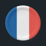 Französische Flagge: Tricolor Bastille Day Party Pappteller<br><div class="desc">Festliche Teller mit der französischen Tricolor! Ein perfektes Geschenk für Frankophilen! Ein Party am Bastille Day am 14. Juli oder ein "Bon Voyage" Party für einen Auslandsstudenten. Lassen Sie sie bei der Unterstützung von Les Bleus bei Fußballspielen oder internationalen Sportereignissen zur Hand. Vive la France!</div>