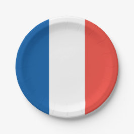 Französische Flagge: Tricolor Bastille Day Party Pappteller