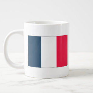 Französische Flagge und Nationalhymne Kaffee / Tee Jumbo-Tasse