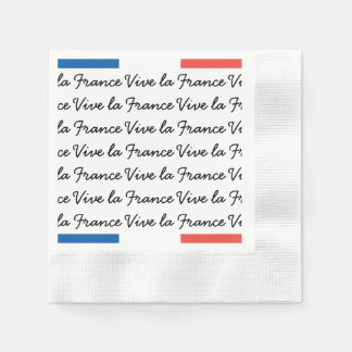 Französische Flagge, Vive la France, Party am Bast Serviette