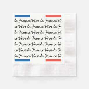 Französische Flagge, Vive La Frankreich, Serviette