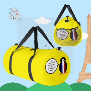 Französische Flagge Wildlife Pinguin personalisier Duffle Bag
