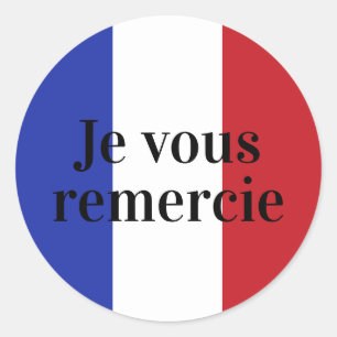 Französische Flaggenfarben Frankreich Blau Danke I Runder Aufkleber