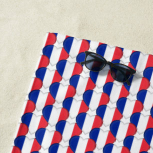 Französische Flaggenfarben hören patriotisch Strandtuch