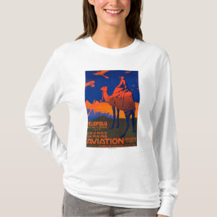 Französische Fluglinien-förderndes Plakat T-Shirt