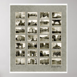 Französische FotoCollage Poster