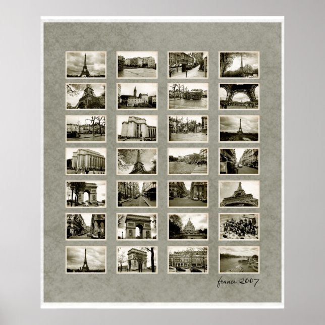 Französische FotoCollage Poster (Vorne)