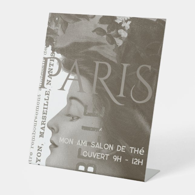 Französische Frauen in Paris Business Shop oder Sa Sockelschild (Vorderseite)