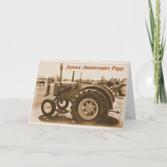 Französische Geburtstagskarte für Opa Karte (Vorderseite)