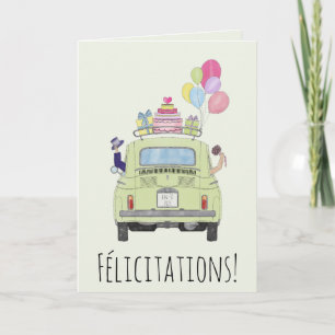 Französische Glückwünsche zum Hochzeitstag Fiat 50 Karte