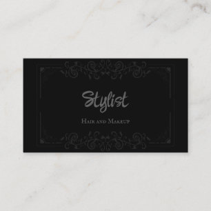 Französische Gothic Damask Stylist Business Card Visitenkarte