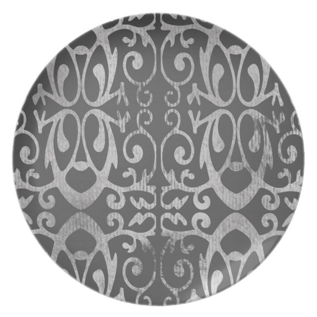 Französische graue Platte Teller (Vorderseite)