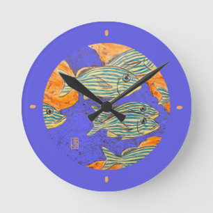 Französische Grunts (Fische) Uhr