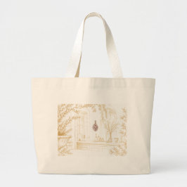 Französische Hof-Druckblumen Elegante Tragetasche