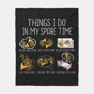 Französische Horn Big Band Orchestra Instrumentenm Fleecedecke