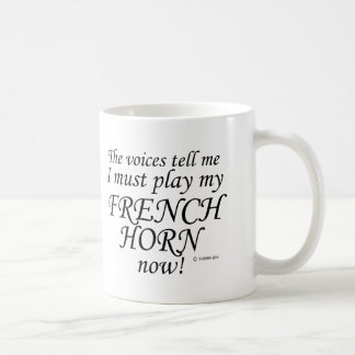 Französische Horn Stimmen sagen, müssen spielen Tasse