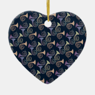 Französische Hörner Kunst süße französische Horn-D Keramik Ornament