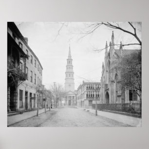 Französische Huguenot-Kirche und St. Philip-Kirche Poster