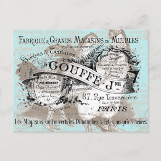 Französische Huhn-Einrichtungsgegenstände Postkarte