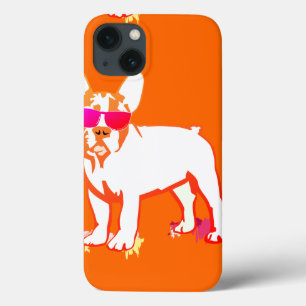 Französische Hundesonbrille Illustration iPhone 13 Hülle