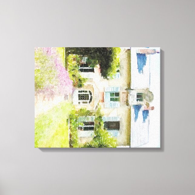 Französische Hütte in Provence Leinwanddruck (Vorderseite)