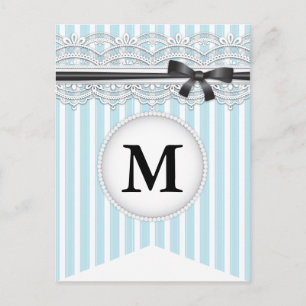 Französische Inspirierte Chic Lace Bunting Banner  Postkarte