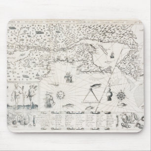 Französische Karte von Kanada (Québec) von Champla Mousepad