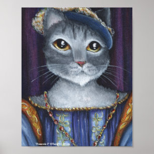 Französische Katze König Renaissance Altes Weltpor Poster