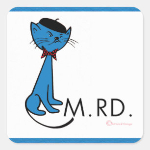 Französische Katze sagt M.RD. Aufkleber