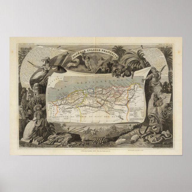 Französische Kolonie Algerien Poster (Vorne)