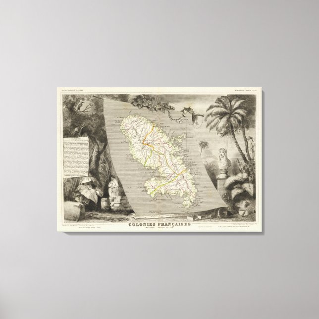 Französische Kolonien Martinique Leinwanddruck (Vorderseite)