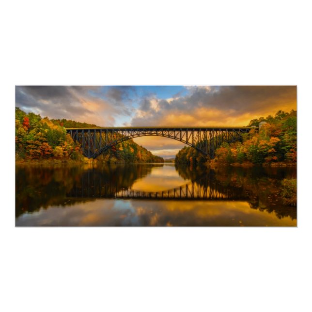 Französische Königbrücke im Herbst Poster (Vorderseite)