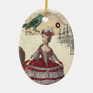 Französische Königin Marie Antoinette Keramik Ornament