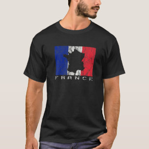 Französische Kontur Frankreich Reisen Liebe Frankr T-Shirt