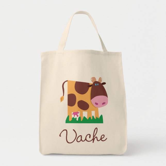 Französische Kuh-Tasche Tragetasche (Vorne)