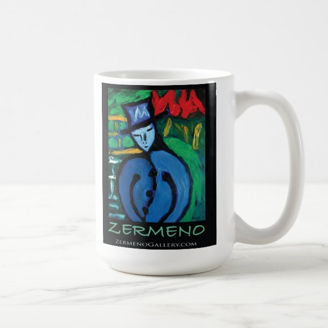 Französische Kunst-Kaffee-Tasse Tasse (Rechts)