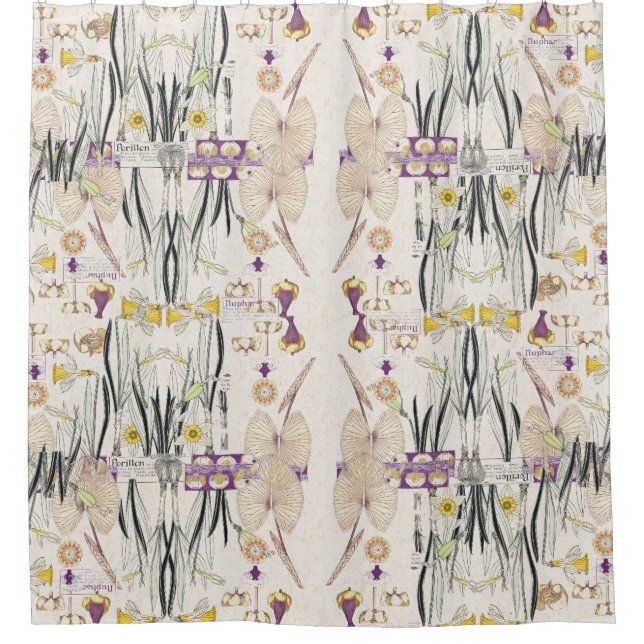 Französische Kunst Nouveau Vintager Duschvorhang (Vorderseite)