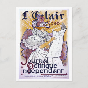Französische Kunstzeitschrift im Jugendstil Postkarte